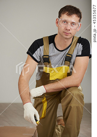 Man in protective cloth Man in protective cloth 45355677