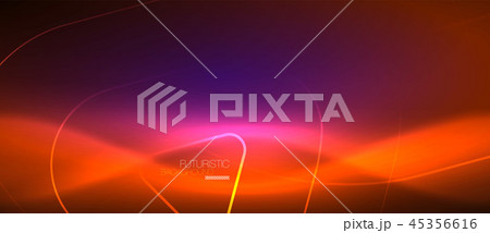 Color shiny neon lights background with abstract lines 45356616