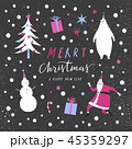Greeting card with symbols of Christmas 45359297