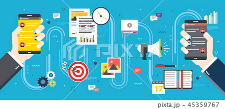 Business and communication, social media 45359767