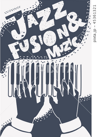 Jazz Music Festival Poster Background Template のイラスト素材