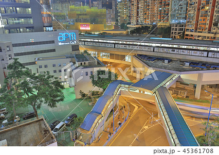 a kwun tong down town at night 45361708