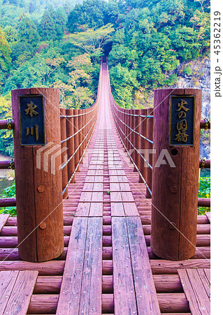 立神峡　火の国橋の紅葉　【熊本県八代郡氷川町】 45362219
