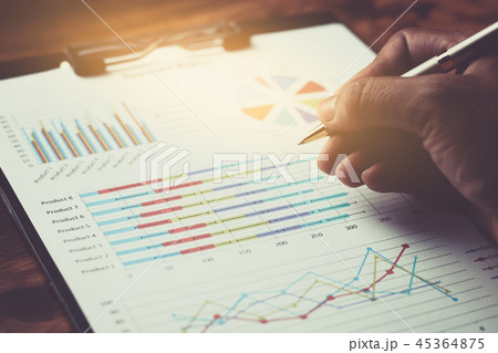 Business report plan put on the desk. 45364875