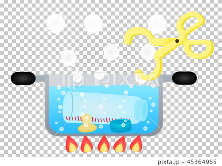 哺乳瓶の消毒　煮沸 45364965