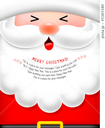 Santa face with beard cartoon character. 45365380