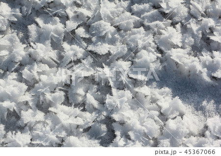 Snow frost on the ice on the river Snow frost on the ice on the river 45367066