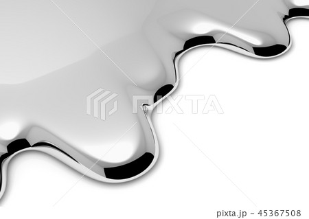 Melt metal liquid on white closeup diagonal Melt metal liquid on white closeup diagonal 45367508