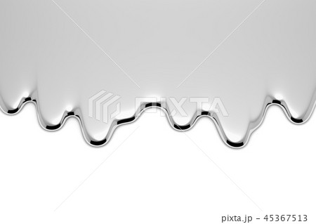 Melt metal liquid on white 45367513