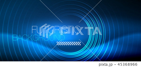 Neon glowing circles background 45368966