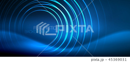 Neon glowing circles background Neon glowing circles background 45369031