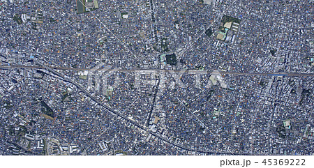 杉並周辺広域／真俯瞰空撮、荻窪〜阿佐ヶ谷〜高円寺、2018撮影 45369222