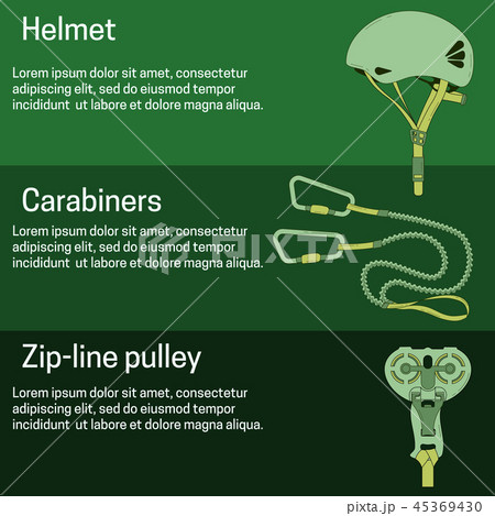 Banner with zip line equipment Banner with zip line equipment 45369430