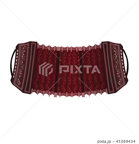 Cartoon bandoneon with patterns 45369434