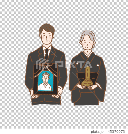 お葬式 喪主 遺族 挨拶 イラスト お葬式 喪主 遺族 挨拶 イラスト 45370073