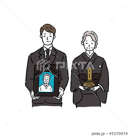 お葬式 喪主 遺族 挨拶 イラスト お葬式 喪主 遺族 挨拶 イラスト 45370074