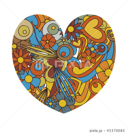 Shape of heart tangle pattern. 45370083