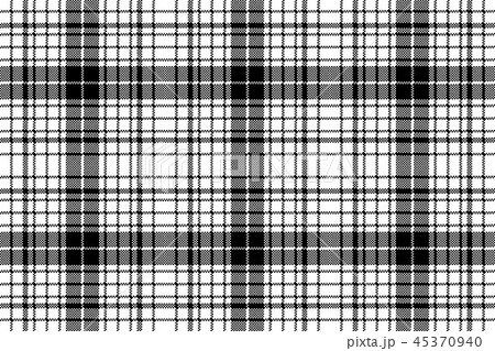 Modern pixel black white seamless pattern plaid 45370940