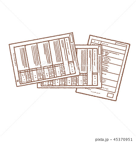 戸籍謄本　死亡届　イラスト 45370951