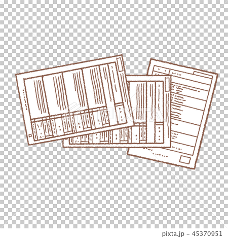 戸籍謄本　死亡届　イラスト 45370951