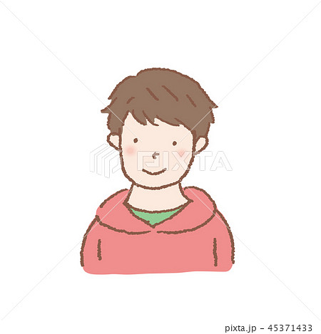 こども　おとこのこ　人物　上半身　イラスト 45371433