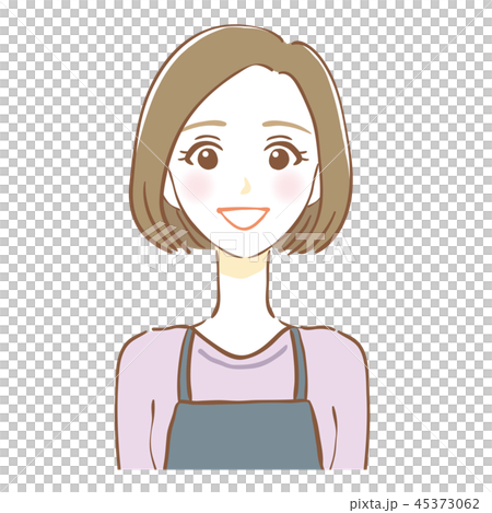 エプロン女性 アイコン02のイラスト素材