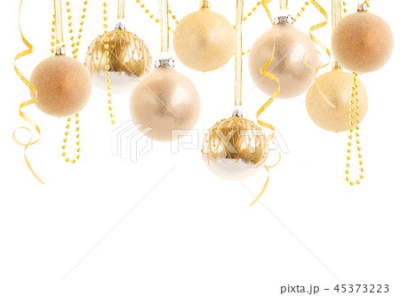 Golden christmas balls 45373223