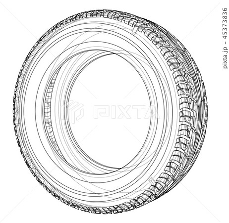 Car tire concept. Vector rendering of 3d Car tire concept. Vector rendering of 3d 45373836