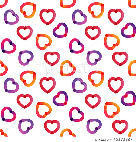 Semi flat heart seamless pattern 45373837