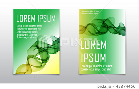 Cover set abstract design. Liquid wave background. 45374456