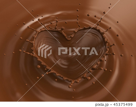 Milk Chocolate Heart Shaped Crown Splash 45375499
