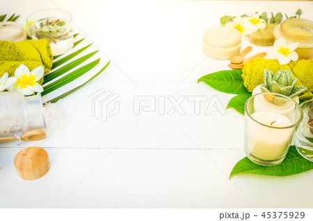 Beauty background with facial cosmetic products Beauty background with facial cosmetic products 45375929