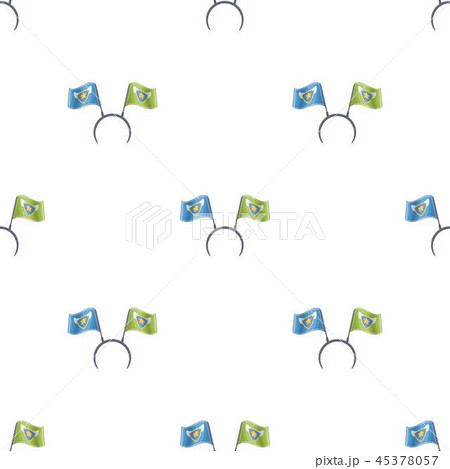 Headgear fan with flags.Fans single icon in cartoon style vector symbol stock illustration. 45378057