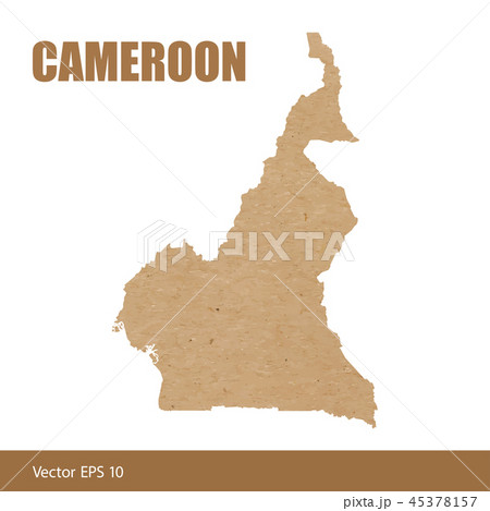 Detailed map of Cameroon cut out of craft paper Detailed map of Cameroon cut out of craft paper 45378157