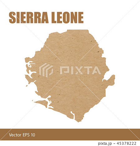 Map of Sierra Leone cut out of craft paper Map of Sierra Leone cut out of craft paper 45378222