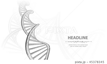 Dna Abstract 3d Polygonal Wireframe Dna のイラスト素材