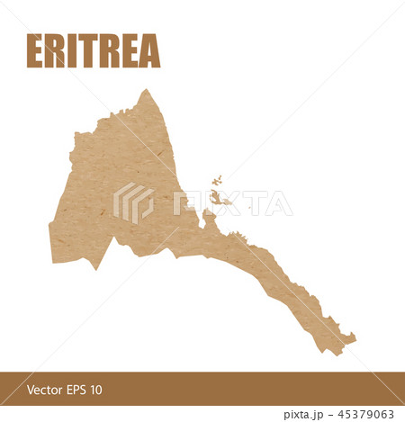 Detailed map of Eritrea cut out of craft paper Detailed map of Eritrea cut out of craft paper 45379063