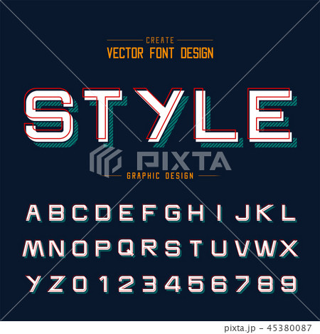 Font and alphabet vector Design typeface letter Font and alphabet vector Design typeface letter 45380087