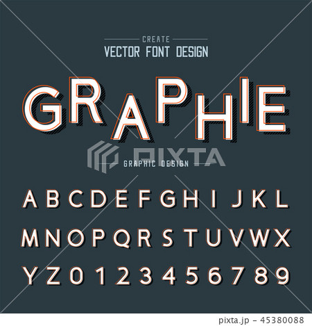 Font and alphabet vector Design typeface number Font and alphabet vector Design typeface number 45380088