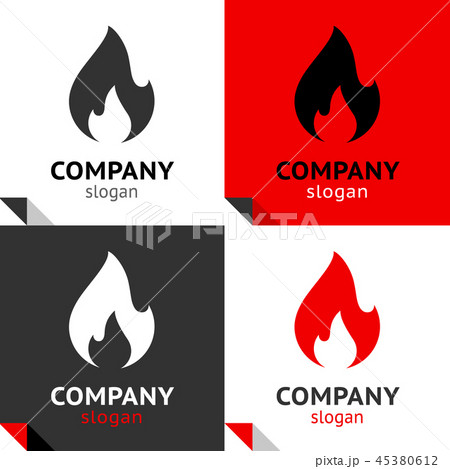 Fire flames new set four variants for your logo 45380612