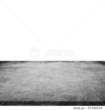 Empty concrete table on isolated white 45380656