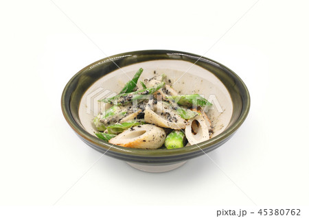 ちくわとオクラの胡麻和え 45380762