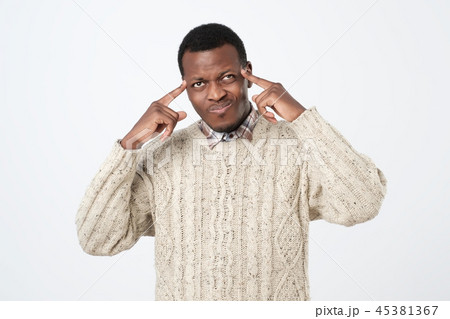 African man trying to make an important decision. African man trying to make an important decision. 45381367