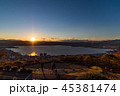 夕暮れの諏訪湖 45381474