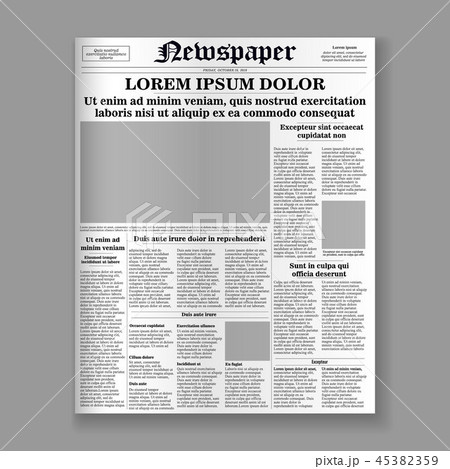 newspaper front page 45382359