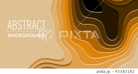 Geometric paper cut background, 45383162