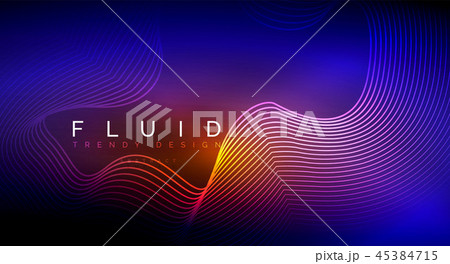 Digital flowing wave particles abstract background 45384715