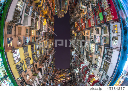 香港　モンスターマンション　夜景 45384857