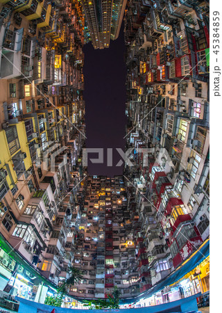 香港　モンスターマンション　夜景 45384859