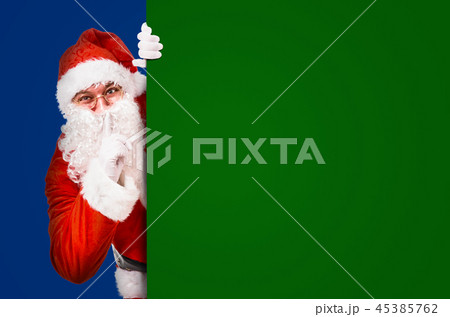 Santa Claus asking for silence Santa Claus asking for silence 45385762